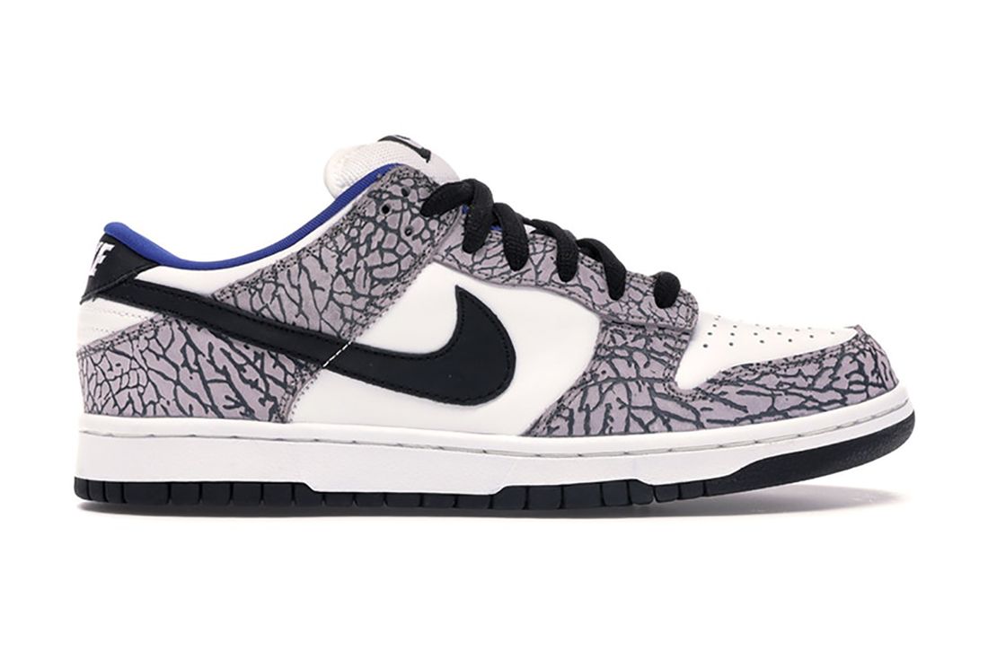 Supreme Nike Sb Dunk Low White Cement 304292 001 Lateral