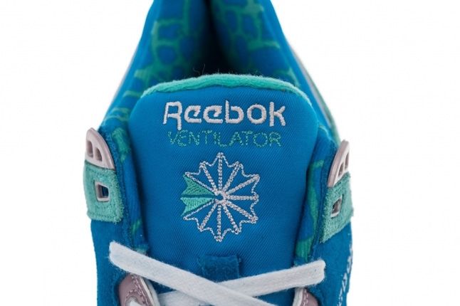 Reebok Ventilator Leopard Green Tongue Detail 1