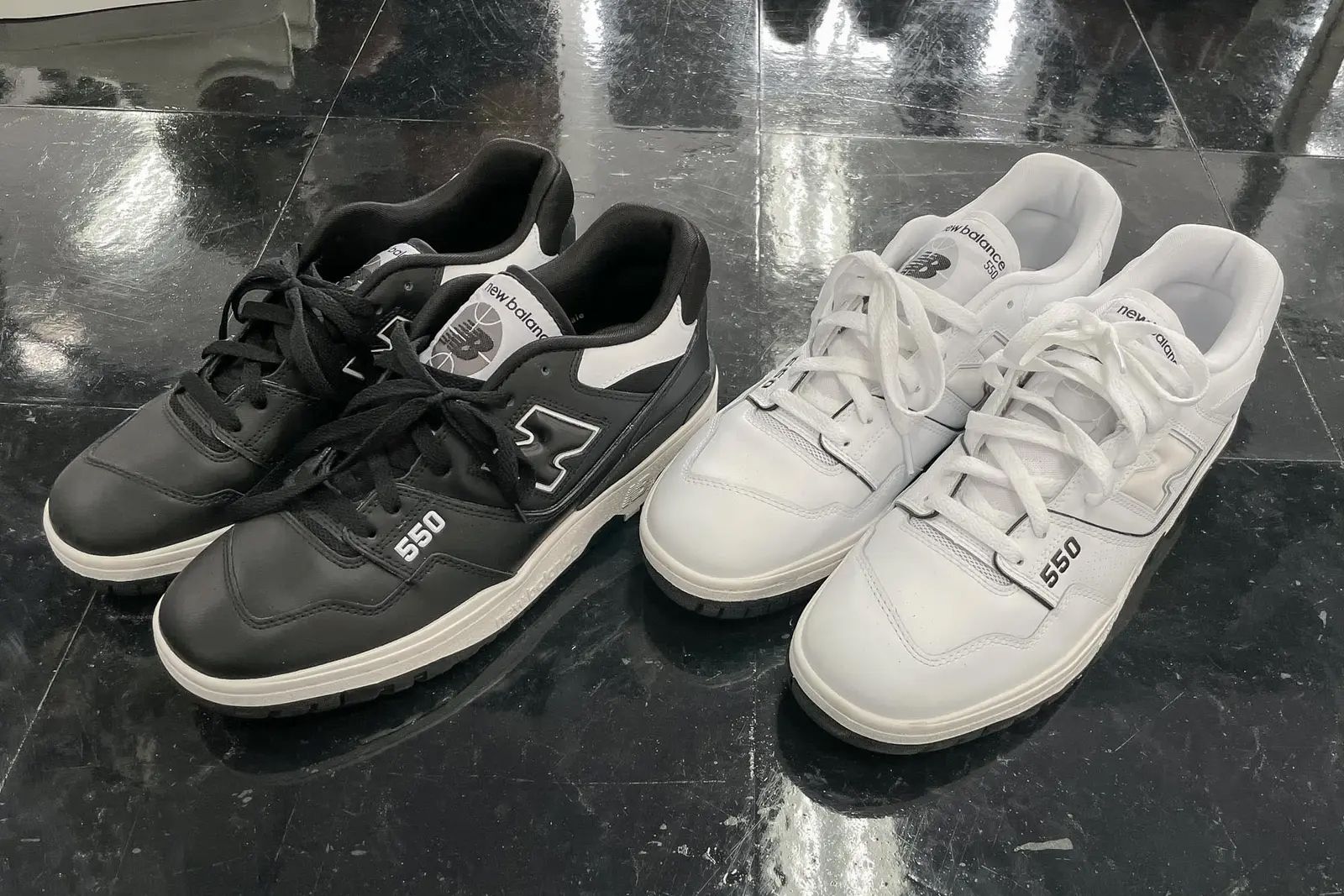 New Balance 550 White / Green Comparison, ALD vs GR, BB550ALD bb550wt1