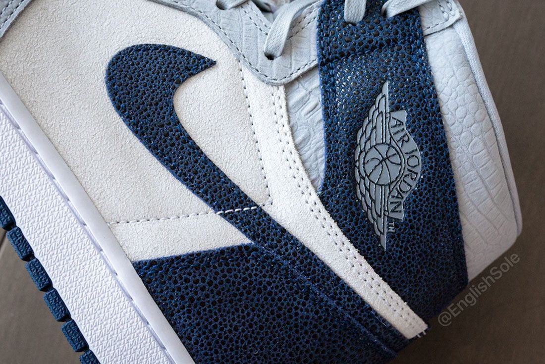 Air Jordan 1 Georgetown Hoyas Reptile Pe 2020 Close