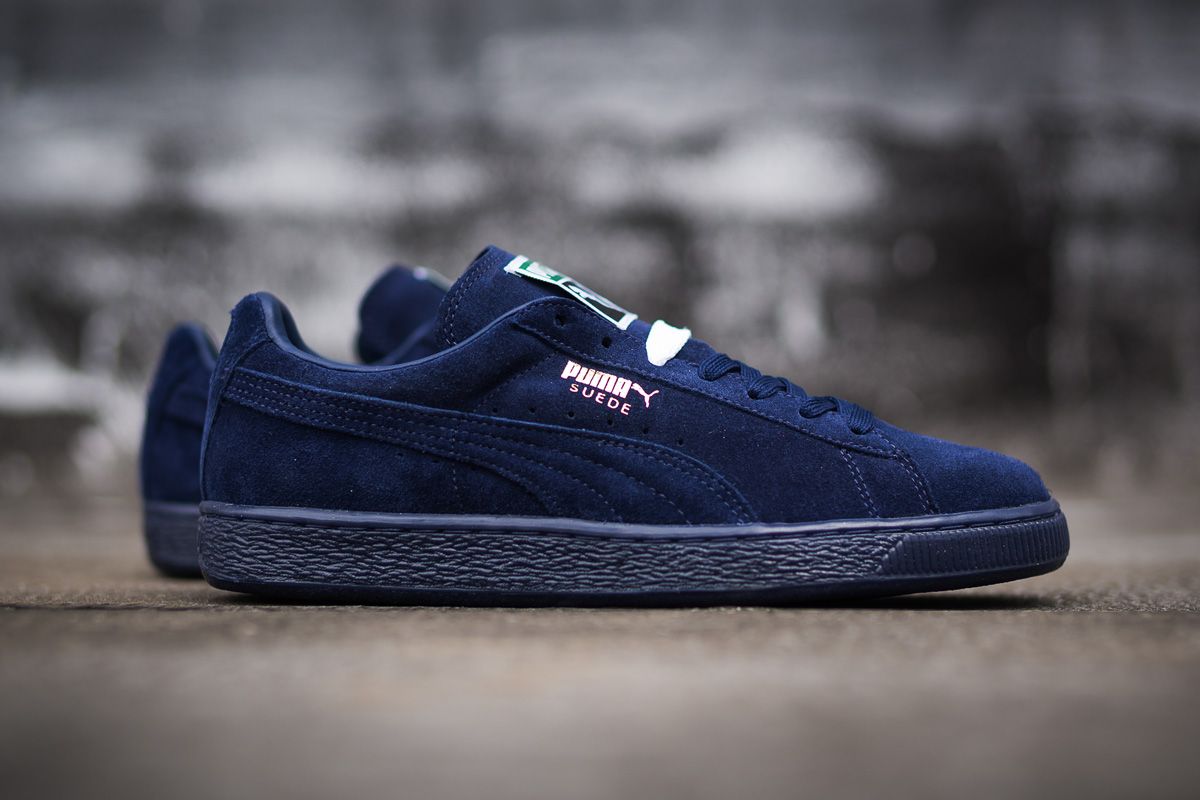 Puma suede dark blue hotsell