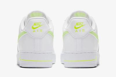Nike Air Force 1 White Volt Heels
