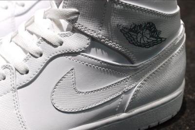 Air Jordan 1 White On White Textured Leather 1