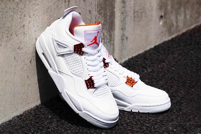 metallic orange jordan 4