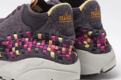 Nike Footscape Woven Chukka Gold Purple Wool Heel Close 1