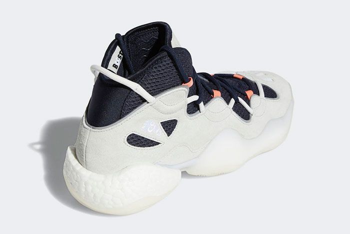 Adidas Crazy Byw 3 Iii White Legend Ink Coral Ee7961 Rear Angle