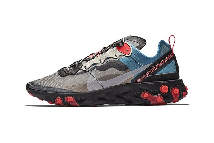 Nike React Element 87 Blue Chill Solar Red 1