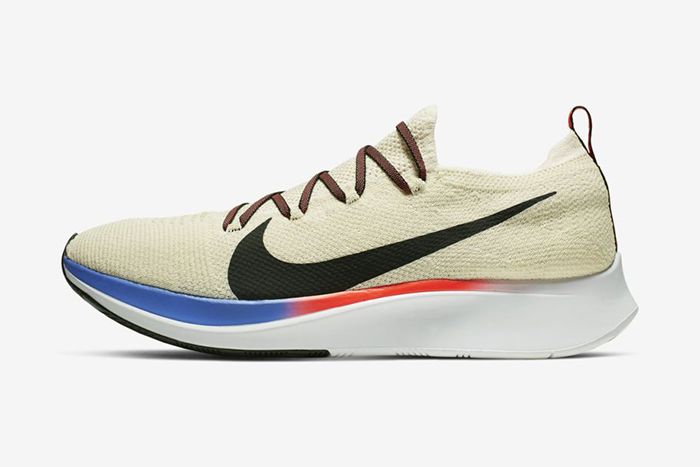 Nike Zoom Fly Flyknit Light Cream University Red Sapphire Black Ar4561 200 Release Date Lateral