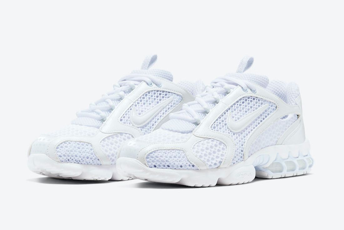 Nike Air Zoom Spiridon Caged White Front Angle