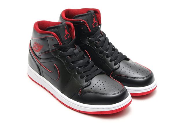 Air Jordan 1 Mid (Black/Gym Red) - Sneaker Freaker
