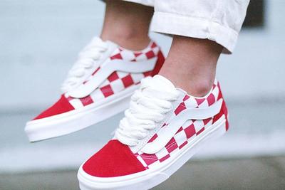 Vans Year Of The Pig X Purlicue Old Skool Marshmallow Racing Red Image1