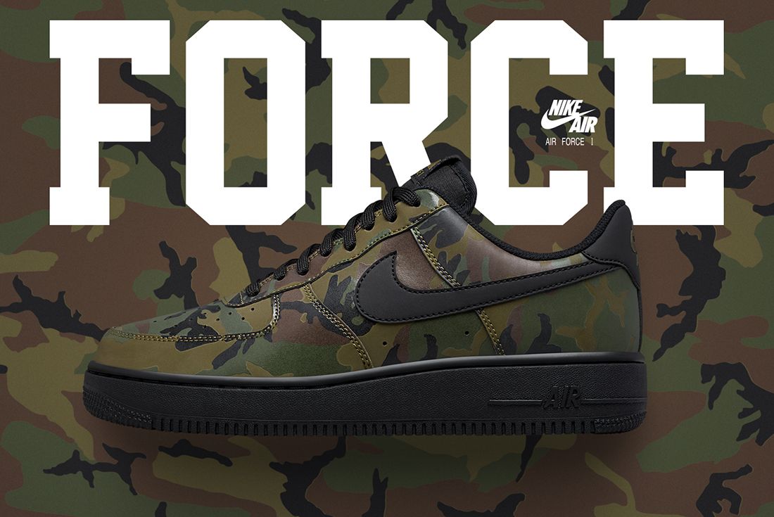 Camo air sales force 1 reflective