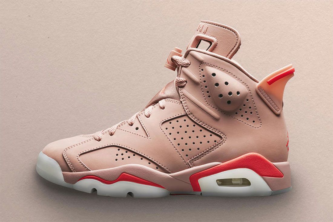 Aleali May Air Jordan 6 Pink Left