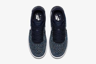Nike Air Force 1 Flyknit Navy White 4