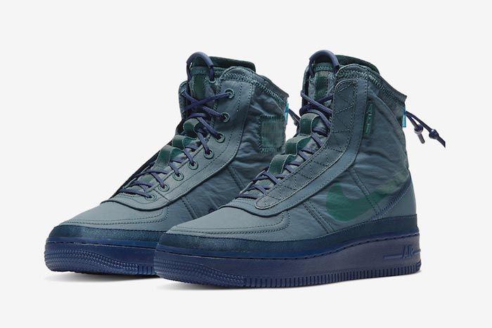 Nike Air Force 1 Shell Midnight Turquoise Pair