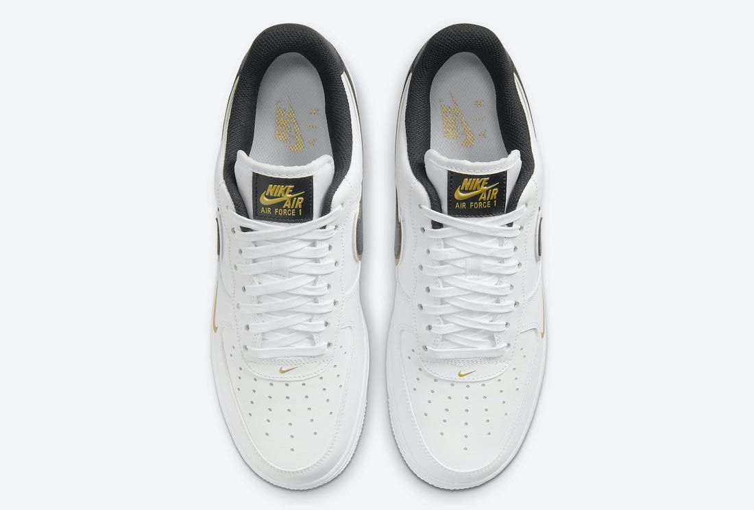 Nike Air Force 1 White/Black/Metallic Gold