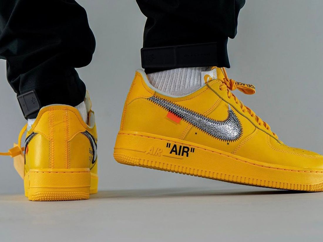 On-Foot Look: Off-White x Nike Air Force 1 Gold' - Sneaker Freaker