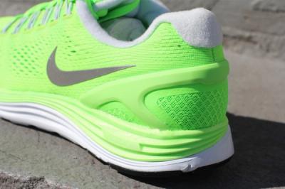 Nike Lunarglide 4 Electric Green Quater Heel 1