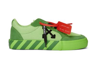 Off White Low Vulcanised Sneaker Green