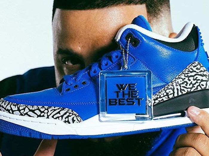 Dj khaled blue jordans clearance