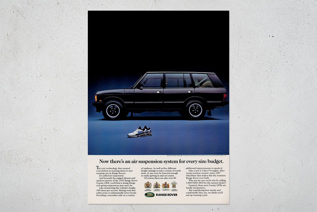Range Rover Nike Air Max 93 Print Ad SOLED OUT