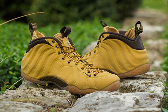 wheat foamposites on feet