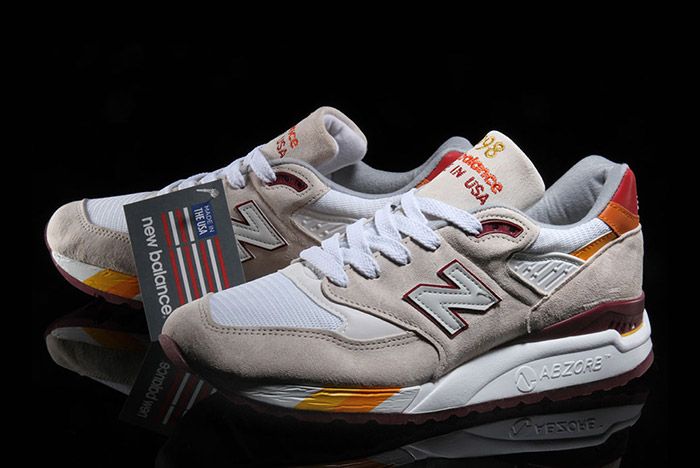 New Balance 998 White Burgundy Curry Made In Usa 2