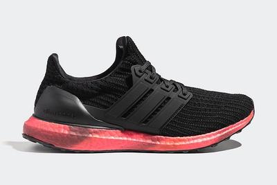 Adidas Ultra Boost Black Red Fv7282 Lateral