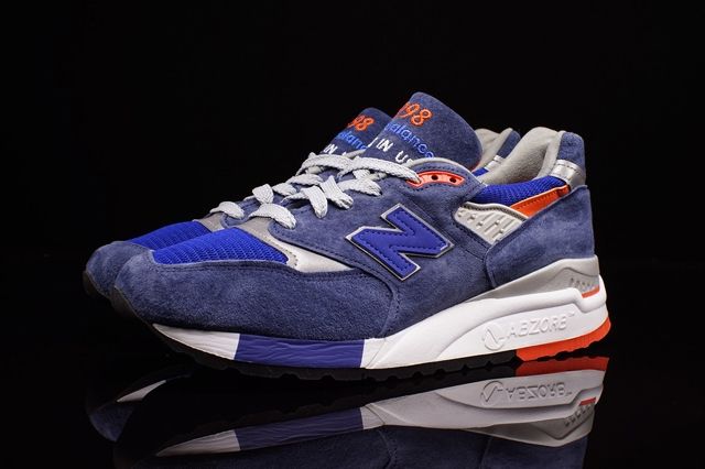 New Balance 998 (Cobalt Blue/Orange) - Sneaker Freaker