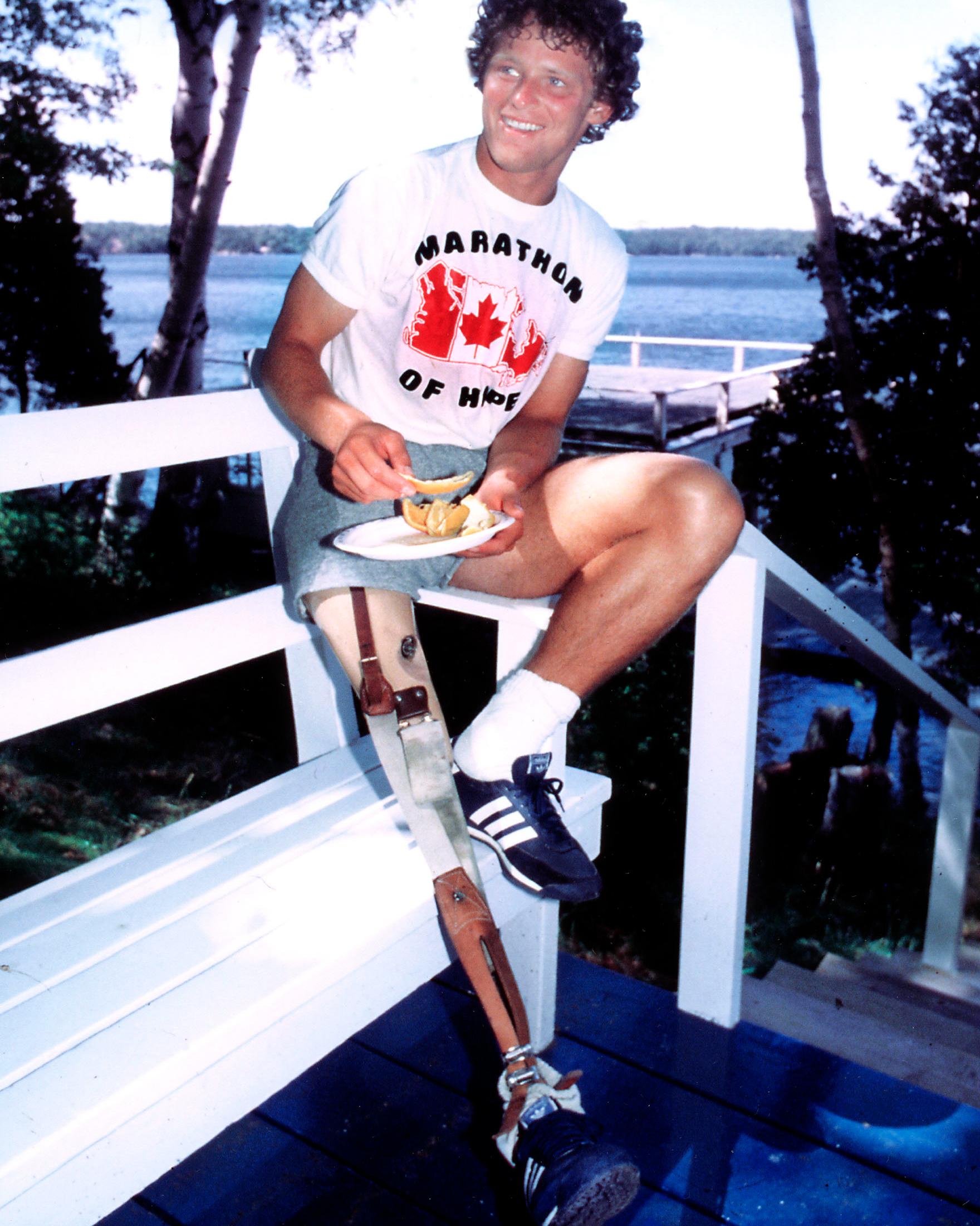 terry fox adidas orion marathon of hope eating orange