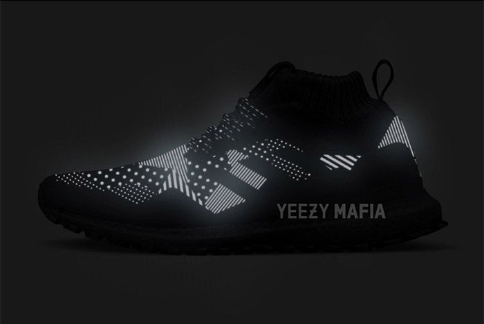 kith yeezy black reflective