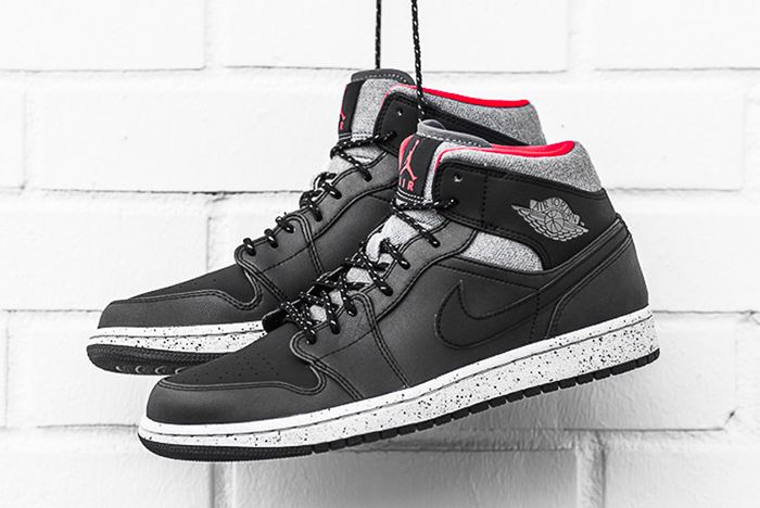 Air Jordan 1 Mid (Black Cement) - Sneaker Freaker
