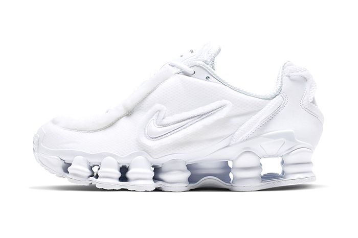 Comme Des Garcons Nike Shox Tl White Cj0546 100 Release Date Lateral