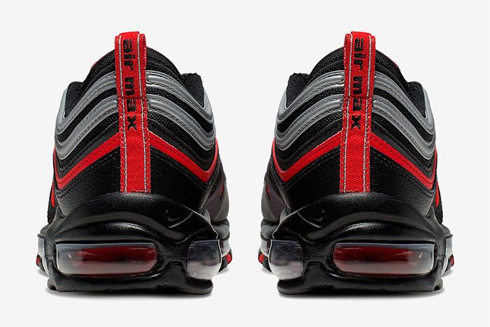 black red silver air max 97