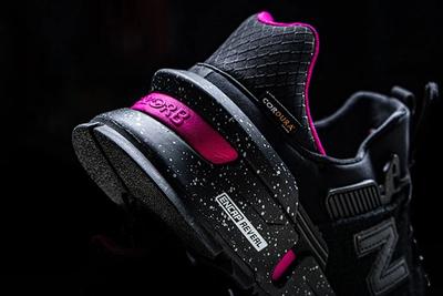 New Balance 997 S Black Pink Heel Close Up