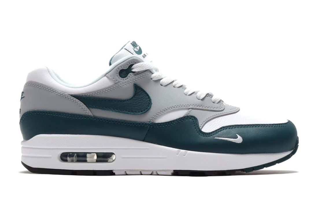 white black and teal air max