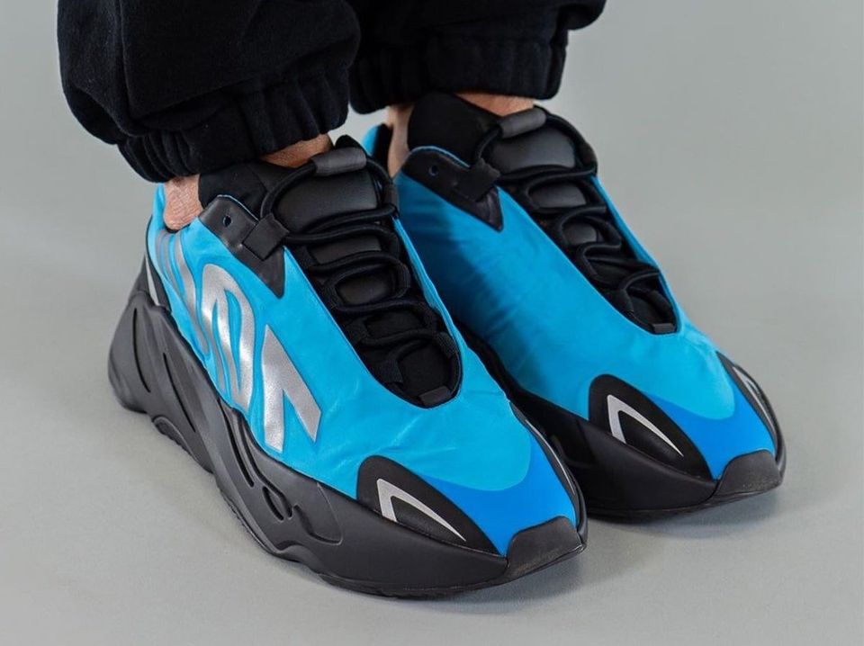 On-Foot: adidas Yeezy BOOST 700 MNVN ‘Bright Cyan’ - Sneaker Freaker
