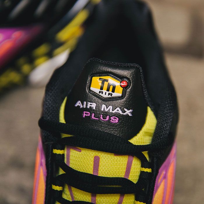 purple and yellow air max plus