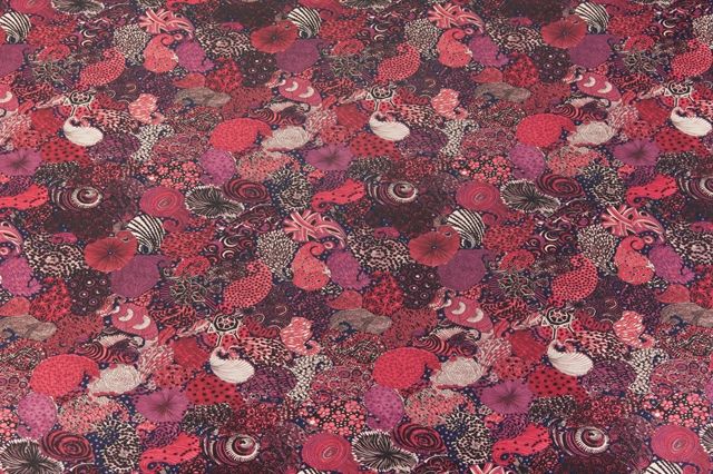 Le Coq Sportif X Liberty Art Fabrics Background Midnight Ruby Wine