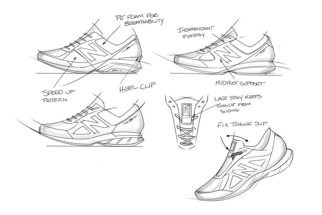 new balance shoes drawing