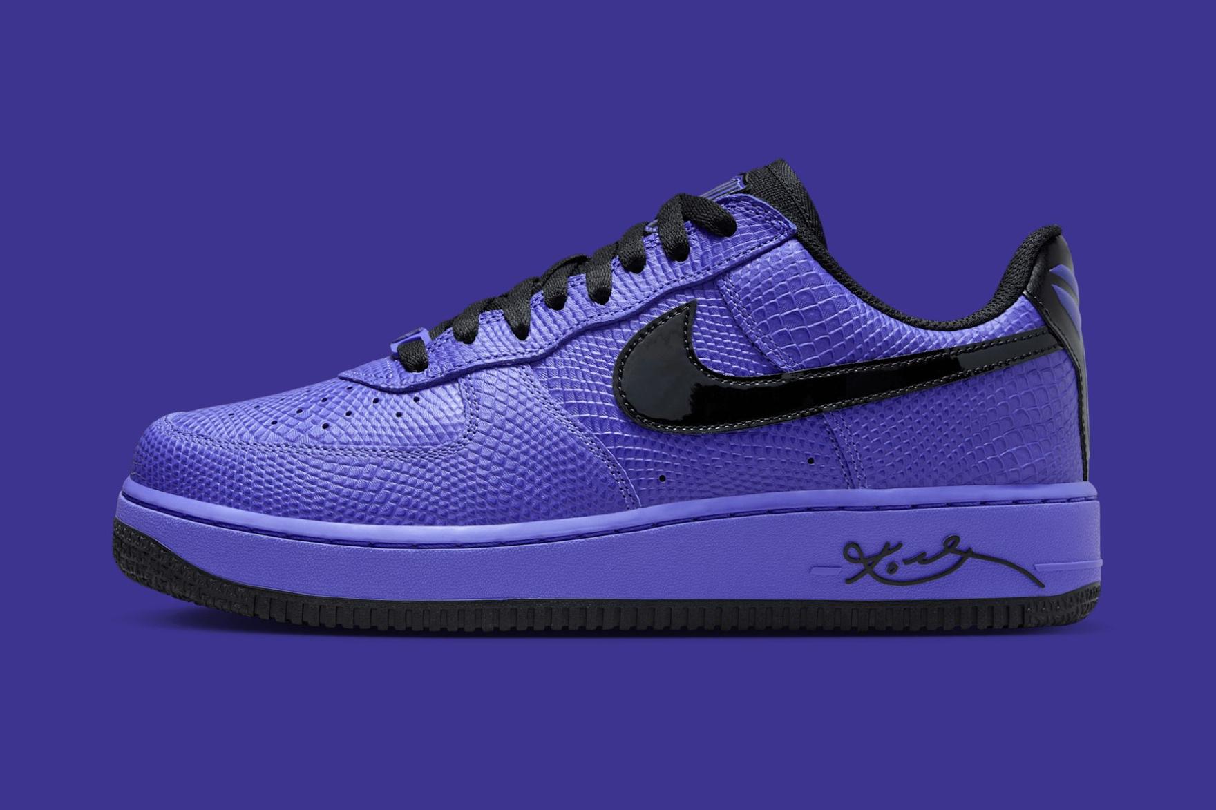 kobe barcelona nike air force 1 purple sneakers