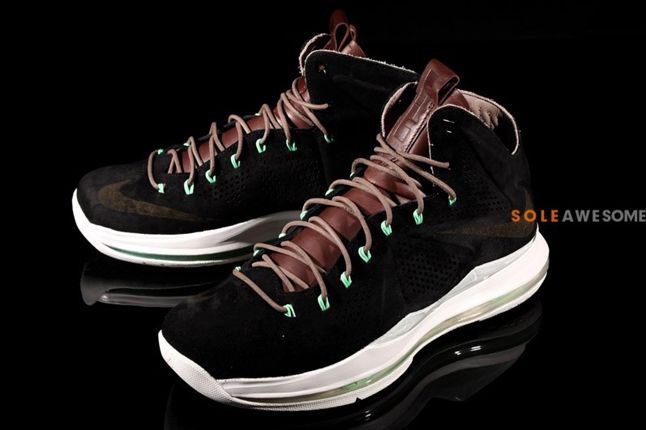 Nike Lebron X 10 Ext Black Suede Qs Angle 1