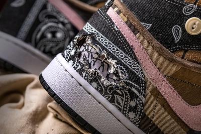 BespokeIND's Travis Scott x Air Jordan 1 'Bandana' Goes SICKO MODE - Releases