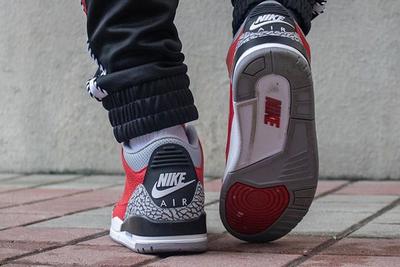 Air Jordan 3 Cement Red Fire Red All Star On Foot5