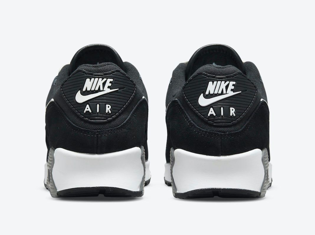 Nike Air Max 90 Premium black grey suede canvas
