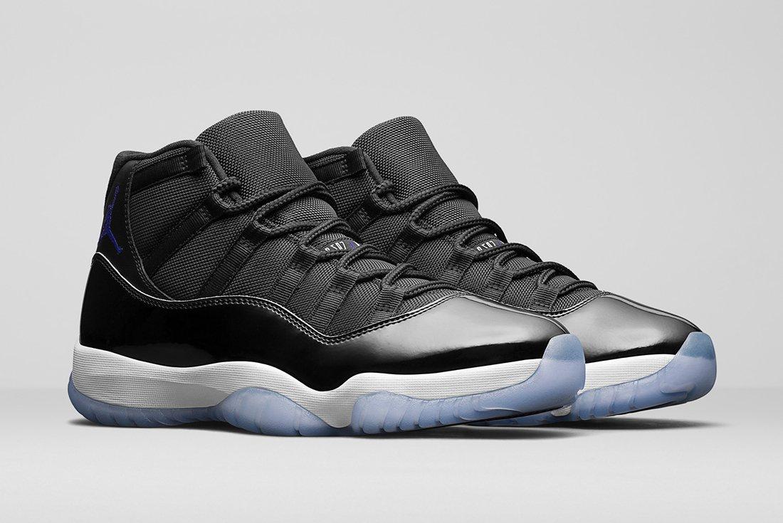 black and blue space jam jordans