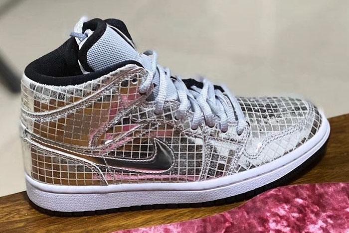 Air Jordan 1 Mid Disco Ball Release Date Price Side