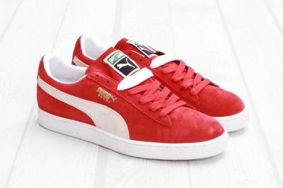Puma Suede Red White Outer Profile 1