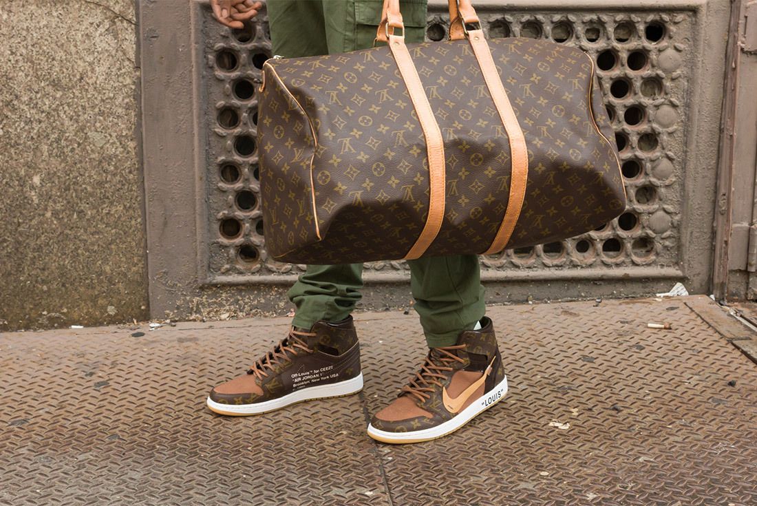 These Louis Vuitton x OffWhite x Air Jordan 1 Customs Dont Come  Sneaker  Freaker