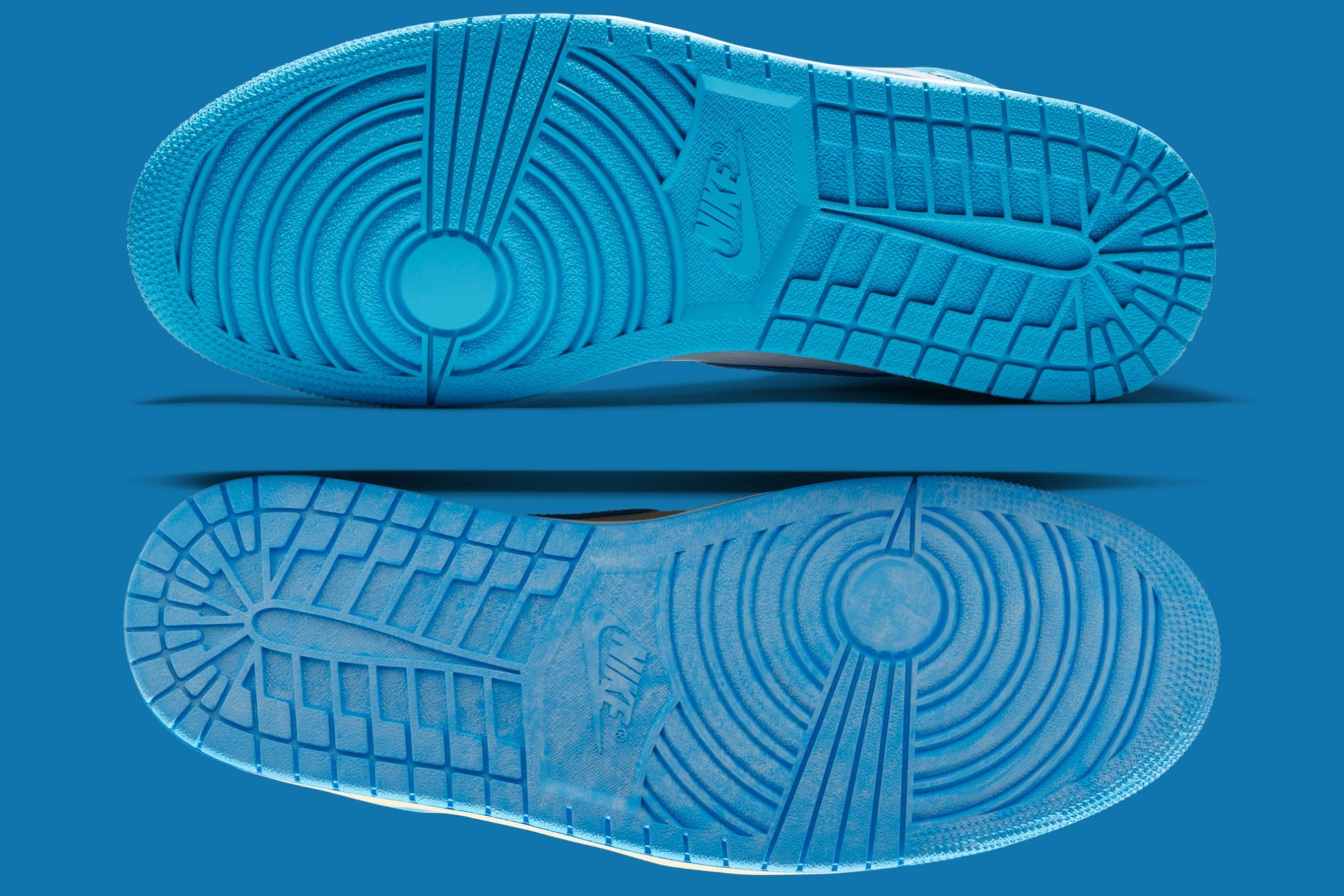 Hinh anh 6: Hinh anh so sanh Air Jordan 1 UNC 2015 va 2025 Reimagined